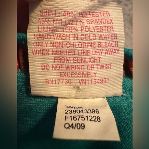 Xhilaration Plaid Green and Purple Multi Hue String Bikini Swimwear Set - Picture 6 of 14